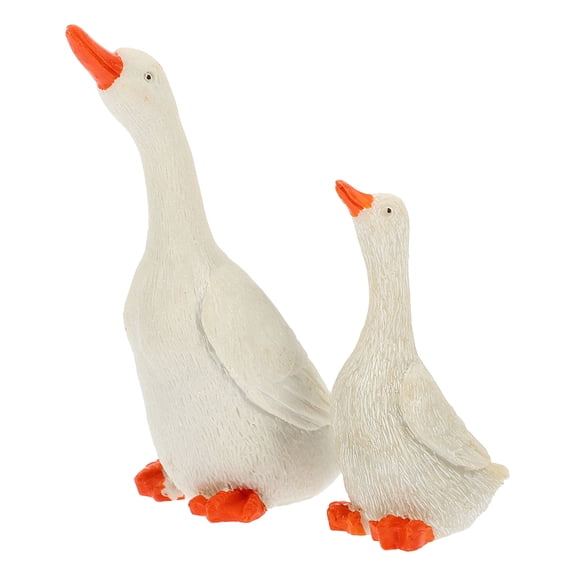FRCOLOR  2 Pcs Garden Animal Decoration Bunny Topiary Outdoor Goose Plush Frog White