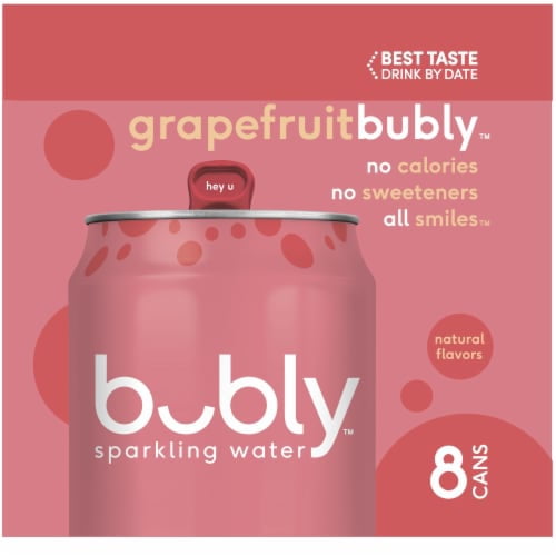 2X-Bubly Grapefruit Flavored Sparkling Water Cans - 12 fl oz - 8 pk