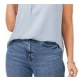 thumbnail image 3 of Vince Camuto Women's Pleat Neck Sleeveless Top Blue Size 1X, 3 of 3