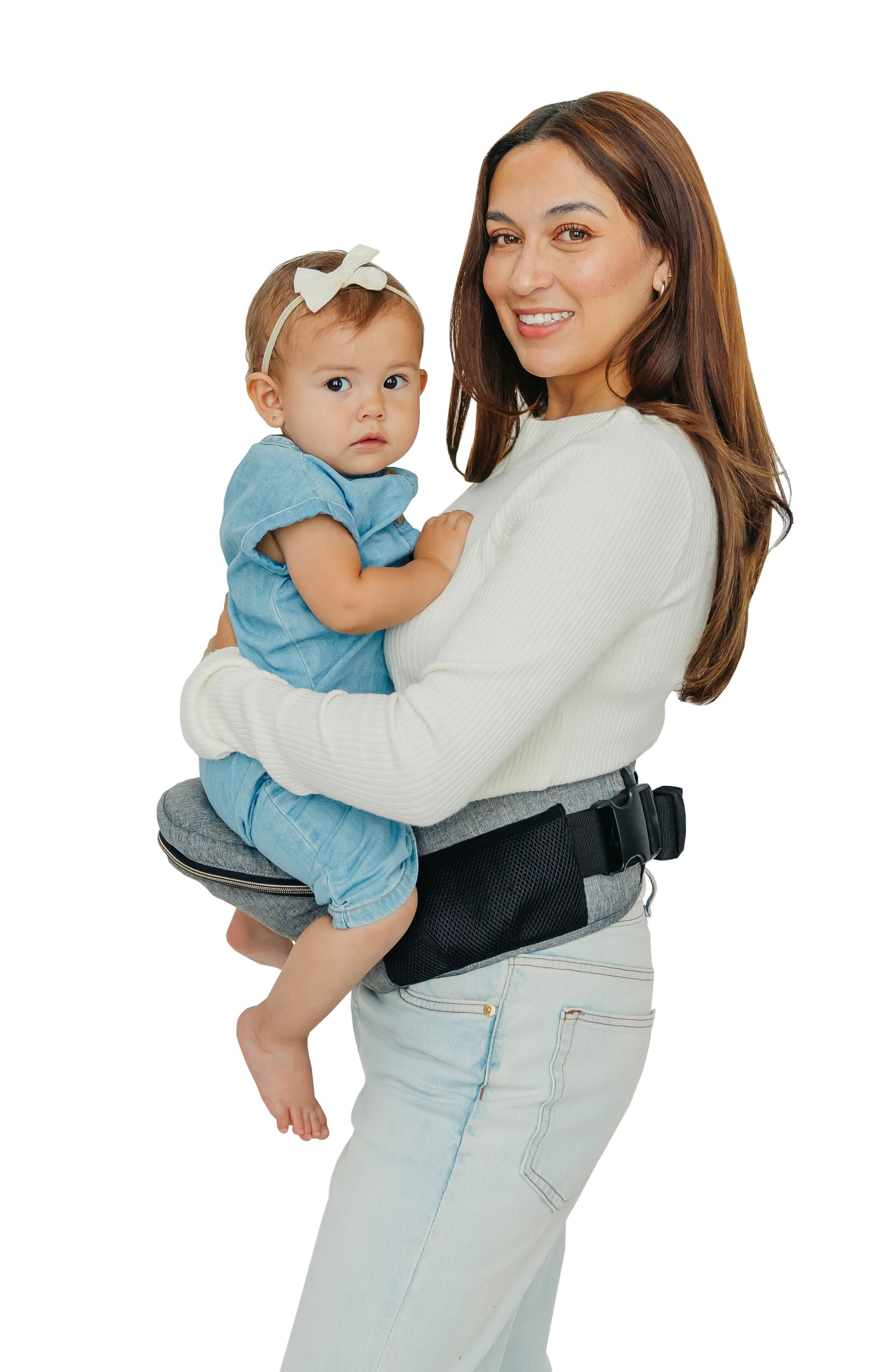 MOBY Wrap Hip Seat in Heather Grey