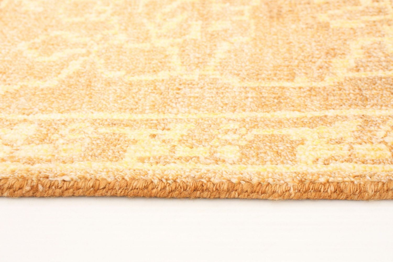 ECARPETGALLERY 7'0" x 9'9"  Transitional Jules Oushak Hand-knotted Area Rug for Living Room, Dining Room and Bedroom in Yellow