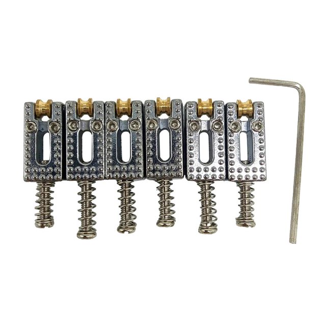 Sillines de Tremolo de puente Hugo Accesorios guitarra Eléctrica Aleación de Zinc 6 rodillos