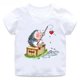 thumbnail image 3 of Lindo erizo dibujos animados animales niños algodón camisetas divertidas bebés niños camiseta divertida verano niños manga corta tops niñas ropa, 3 of 5