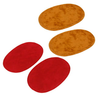 Sturdy Brand Genuine Leather Suede Elbow Patches in Red Barn