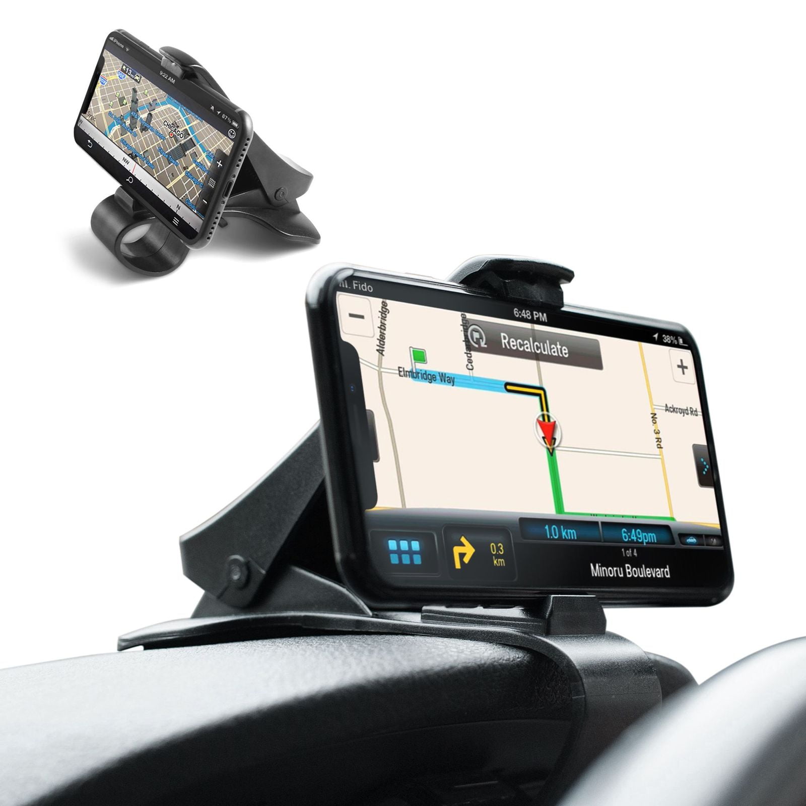 Insten Car Dash Car Mount Dashboard HUD Safe Driving Clip Phone Holder