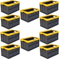 thumbnail image 1 of Caja Plegable Organizadora InstaCratex 10 Pzas 10kg 53x36x29cm Apilable y Colapsable Polietileno Color Negro/Amarillo., 1 of 1