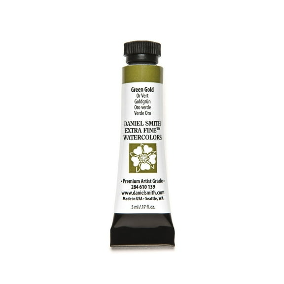 Daniel Smith Extra Fine Watercolor, 5 ml, Green Gold