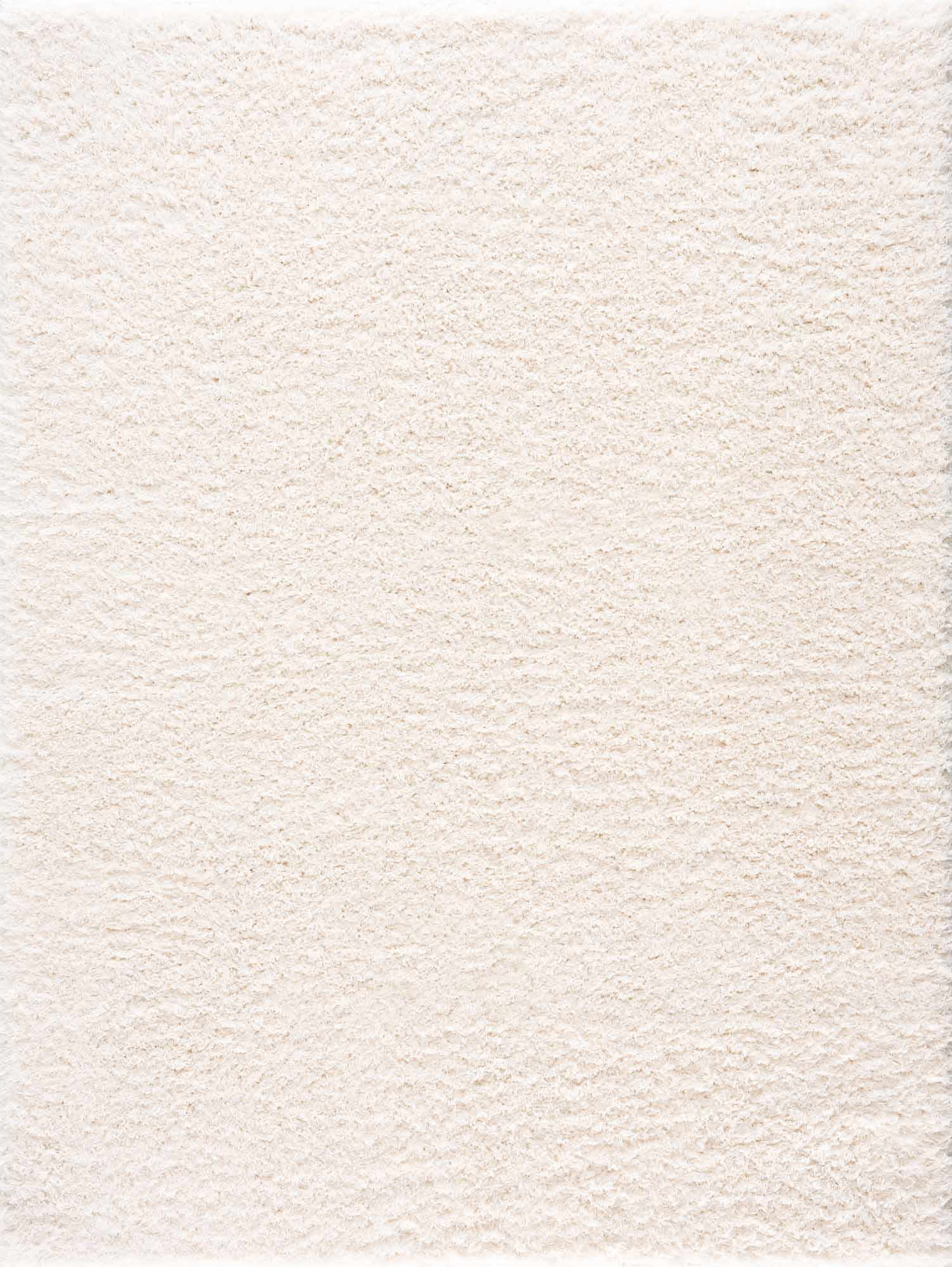 Hauteloom Faina Machine Washable Solid Shag Rug - Plain Living Room Bedroom Shaggy Area Rug - Fluffy Plush High Pile Carpet - Cream, Beige, Ivory - 9'3" x 12'