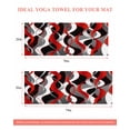 thumbnail image 6 of Red Stripe Yoga Towel for Hot Yoga Non Slip, Grey White Ombre Geometric Modern Abstract Yoga Mat Towel Absorbent Yoga Sweat Towels Microfiber Hot Yoga Blanket for Bikram Pilates 26"x74", 6 of 7