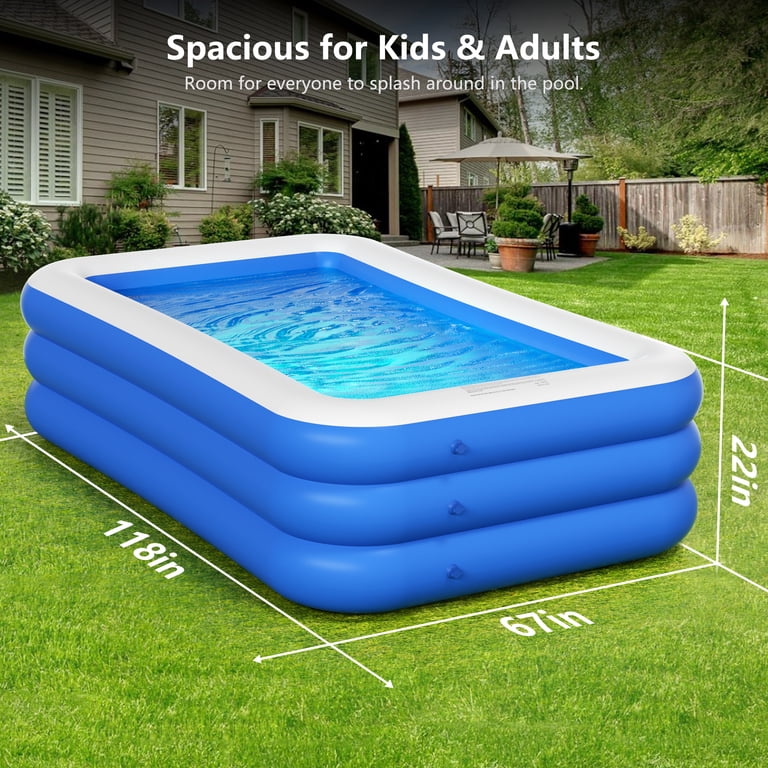 GVDV Blow Up Pool, Thickened Inflatable Pool for Kids, Adults