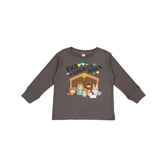 Inktastic Jesus is the Reason for the Season Christmas Nativity Boys or Girls Long Sleeve Toddler T-Shirt
