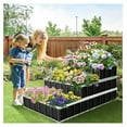 3 Tiers Raised Garden Bed, 3 Installation Methods for DIY Large Metal