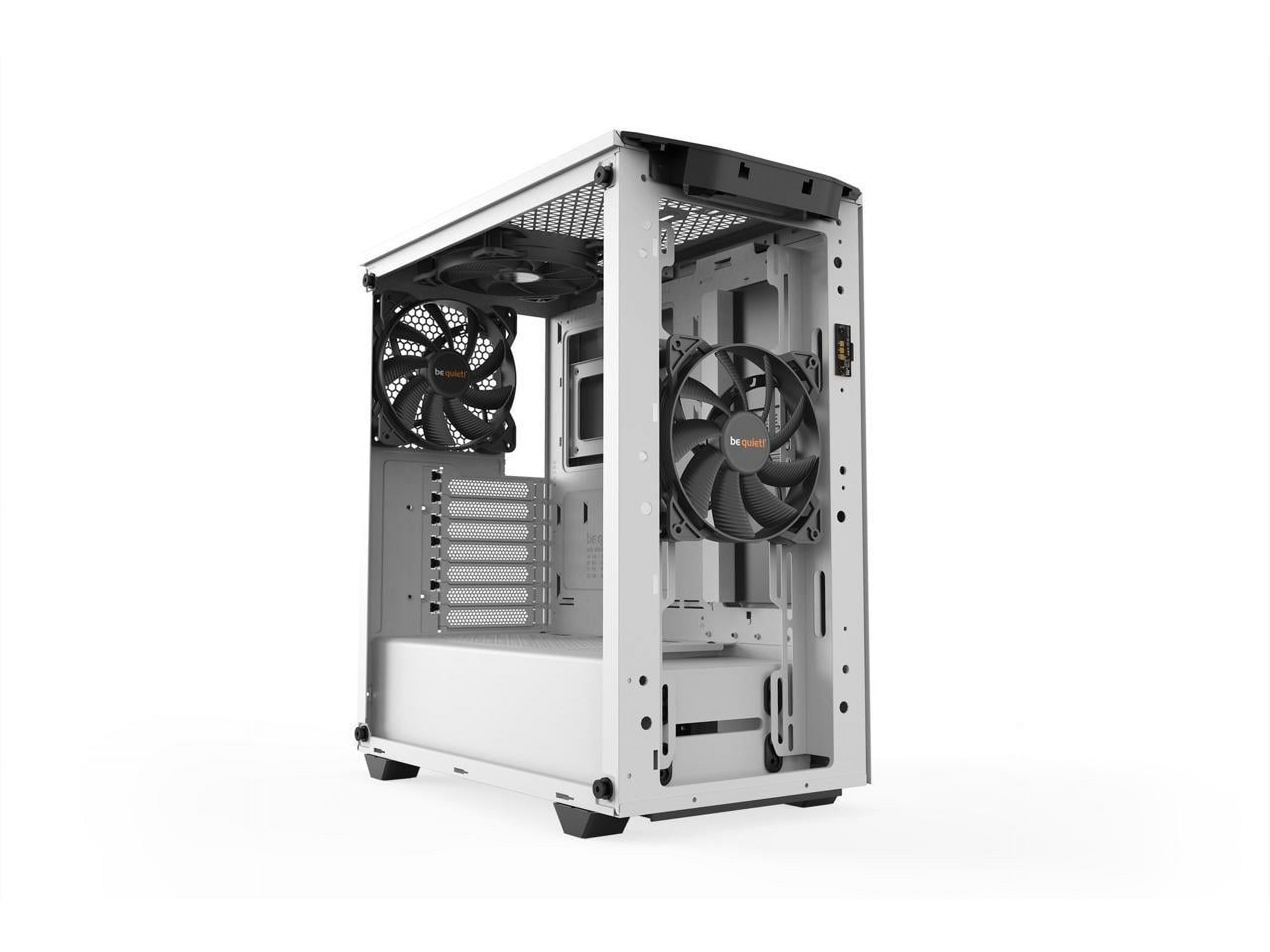 Mid Tower, White, Case, Tempered ARGB, be Base quiet! Glass Pure Computer Window ATX 500DX