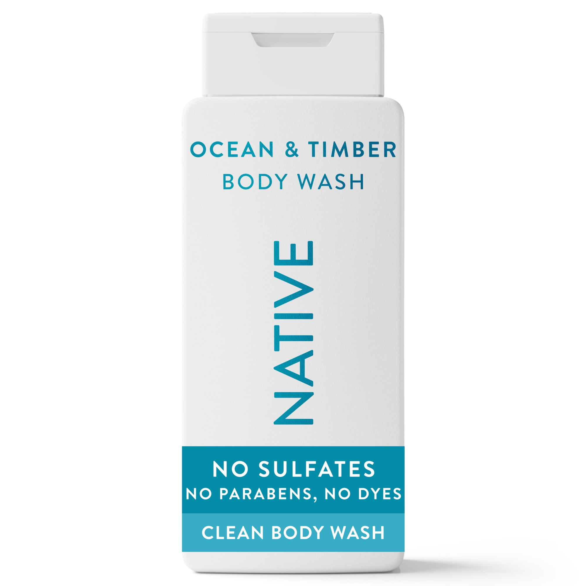 Native Body Wash for Women & Men, Sulfate Free, Ocean & Timber, 18 fl oz