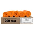 thumbnail image 1 of Bolsas de basura Ultrasac Heavy Duty, 208 L, naranja, paquete de 200 unidades, 1.5 mil, 1 of 4