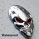 thumbnail image 3 of Pegatina de metal con calavera para automóvil, 2 piezas de calcomanías de metal con calavera 3D de aleación de zinc, emblema de calavera, pegatinas de estilo para automóvil, accesorios para automóvil, 3 of 5