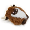 thumbnail image 1 of Figurita de vaca, decoración de peluche con pelo largo, adorno de animal de granja con barba, bloque de color marrón y blanco, muñeca de 25 cm para decoración del hogar, 1 of 8