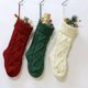 thumbnail image 4 of Calcetín de Navidad de punto de lana para decoración del hogar, blanco Afortunado Sencillez, 4 of 5