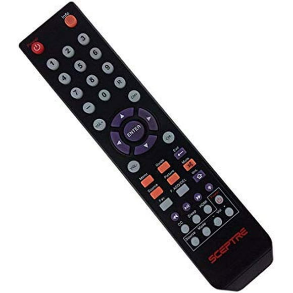 Sceptre TV Remote 142020479999K Compatible avec les Téléviseurs Sceptre E195BV-SR, E195BV-SRR, E246BV-FC E246BV-SR, X322WV-MQR, X325BV-FMQC, X322BV-MQC, X405BV-FMQR, E505bv