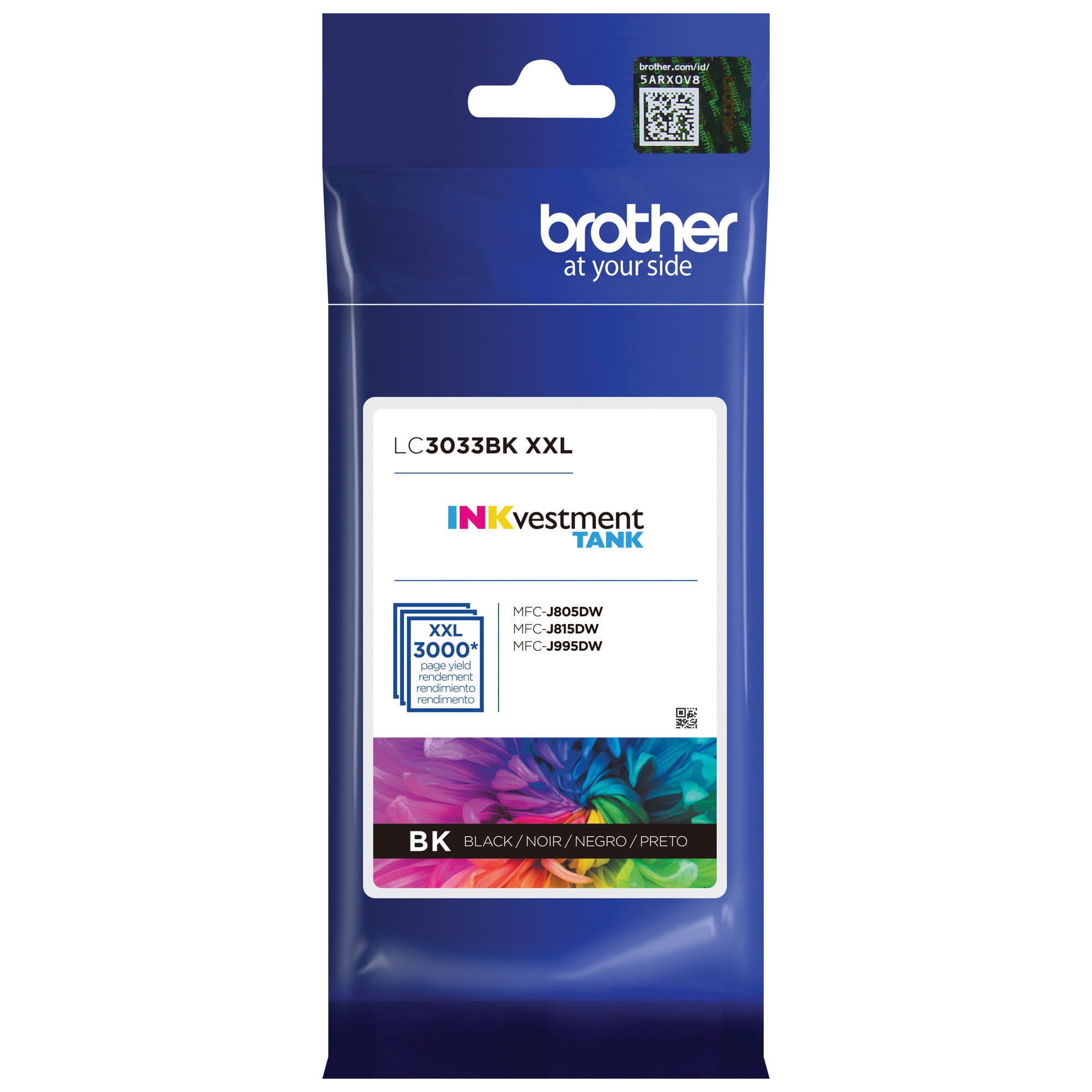 Brother Genuine LC3033BK Super High-yield Black INKvestment Tank Printer Ink Cartridge