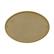 Angle View: Ridgestone Oval Crushed Stone "Do it yourself kit" Address Plaque in Sandstone Color