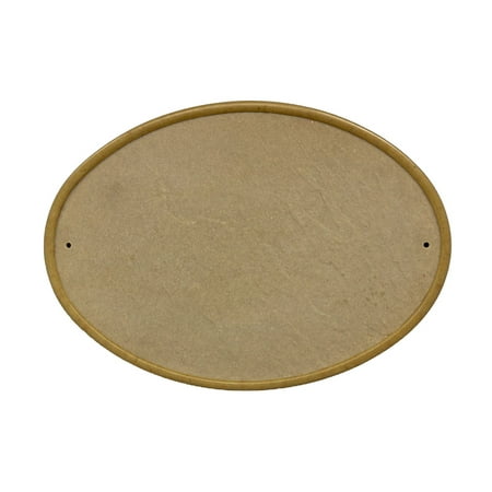Ridgestone Oval Crushed Stone "Do it yourself kit" Address Plaque in Sandstone Color
