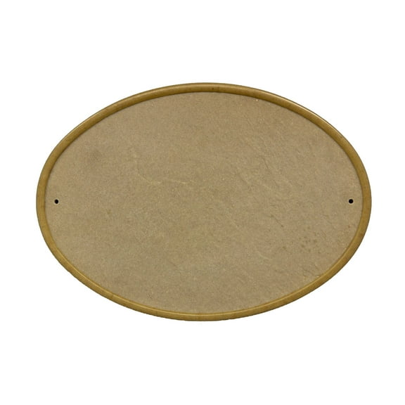 Ridgestone Oval Crushed Stone "Do It Yourself Kit" Address Plaque In Sandstone Color