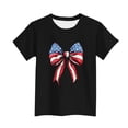 thumbnail image 5 of T-Shirt pour Enfants, Imprimé de la Fête de l'Indépendance à Manches Courtes et Col Rond, Haut Décontracté et Polyvalent pour Garçons et Filles de 3 à 15 Ans, 5 of 5