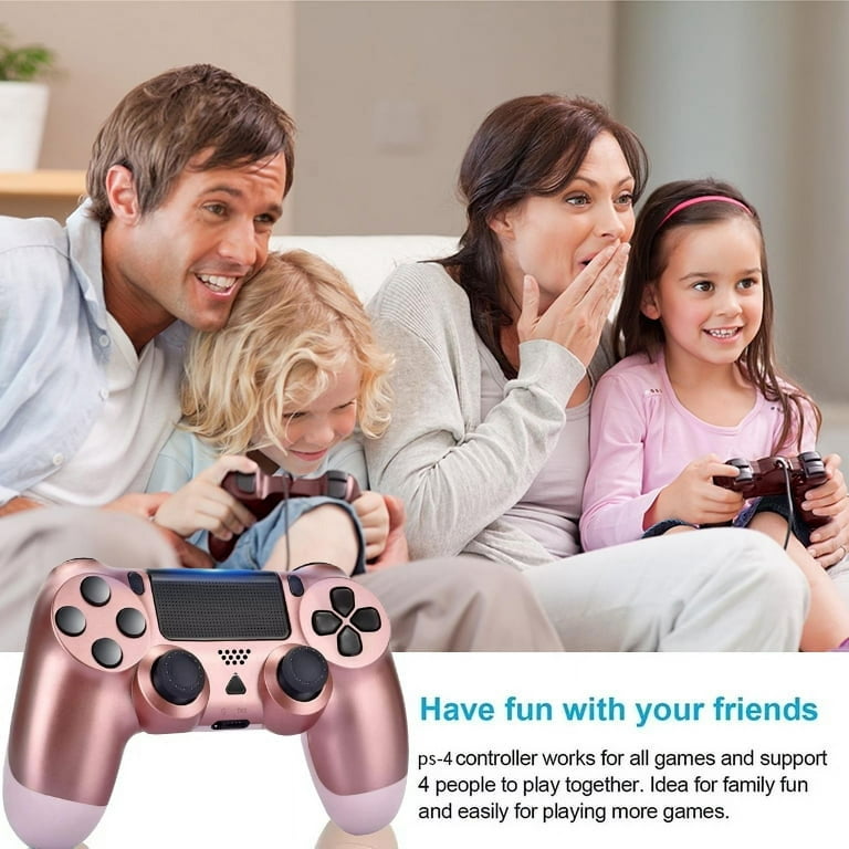SPBPQY Wireless Controller Compatible with PS4/PS4 Pro/PS4 Slim, Rose Gold  