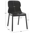 thumbnail image 3 of SAFAVIEH Couture Abbie Classic PP Solid Dining Side Chair, Black (Set of 2), 3 of 14