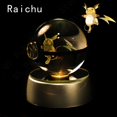 thumbnail image 3 of Bola de cristal de Pokémon 3D de 7 cm y 5 cm, Mewtwo, Pikachu, Gengar, bola de cristal de Pokémon, figura de Pokeball, luz nocturna, lámpara LED, base de regalo, 3 of 5