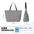 thumbnail image 4 of Fotbe Black And White Houndstooth Bolsa de Viaje para Playa - Resistente al Agua, Bolsa Tote de Gran Capacidad y Ligera con 7 Bolsillos para Mujeres y Hombres, 4 of 7