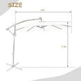 thumbnail image 5 of Costway 10FT Patio Umbrella Solar Powered LED 360degrees Rotation Beige, 5 of 11