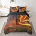thumbnail image 2 of Homewish Grey Orange Tornado 7-Piece Full Bedding Set - Natural Disaster, 2 of 8