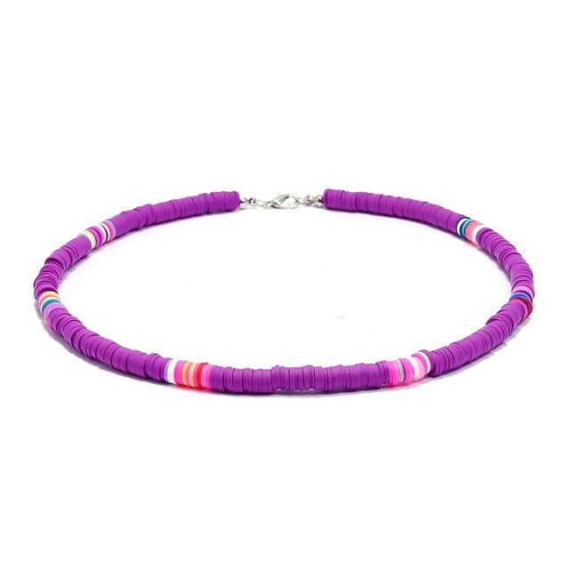Collier de Perles Heishi Mode Bohème Collier de Surfeur Heishi Collier Ras du Cou