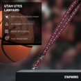 thumbnail image 4 of Moose Pet Wear University of Utah Utes Lanyard - Argyle - Satin Keychain Necklace, ID Badge Holder - 1 Inch, 4 of 4
