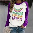thumbnail image 2 of Gibobby Sudaderas para mujer Sudadera con estampado de de para mujer, Top de manga larga raglán con estampado de primavera y otoño, sudadera informal morada con cuello redondo(Verde, M), 2 of 4