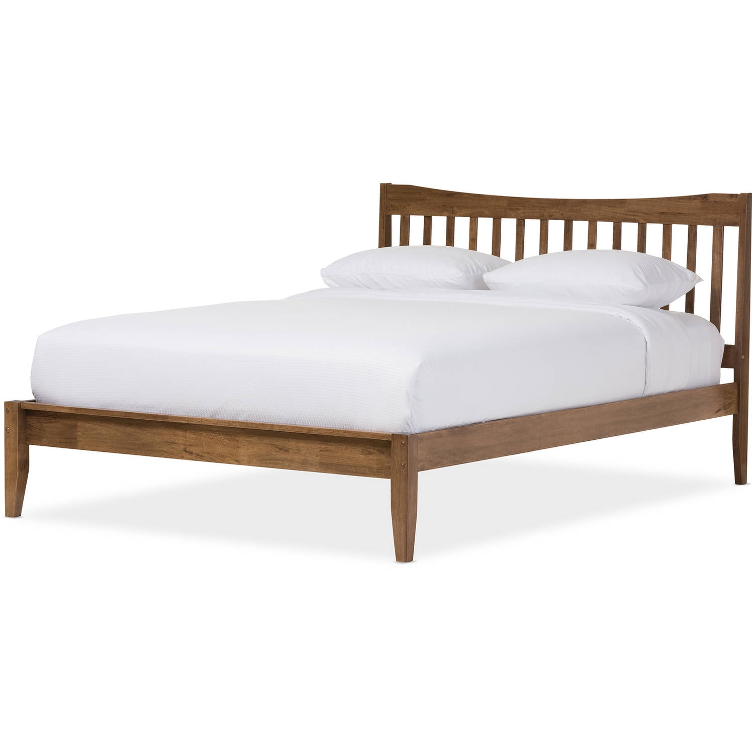 Baxton Studio Edeline Mid-Century Modern Platform Bed, King - Walmart.com - Walmart.com