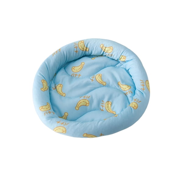 Almohadilla para nido de mascotas pequeñas, almohadilla para cama de hámster, colchones suaves y pequeños para mascotas, colchoneta redonda para casa Azul S Salvador Almohadilla para nido para dormir