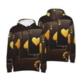 thumbnail image 4 of Zufioo Casino Playing Cards Design Fleece Comfortable Hoodie for Mens,Sweatshirt for Men,Pullover Hooded Sweatshirt for Men -Small, 4 of 5