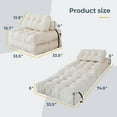 thumbnail image 2 of Sofá cama plegable MAXYOYO 85x190 cm beige con almohada, 2 of 8
