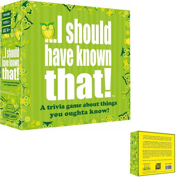 SUYUNG board game card game- I should have known that! Trivia Game Green