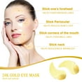 Vanelc 24K Gold Eye Patches, 30 Pairs Under Eye Mask for Dark Circles