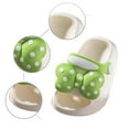 thumbnail image 4 of GJSYRH Toddler Little Kids Slide Sandals Cute Summer Shower Beach Pool Slippers Thick Sole On Sandals Water Shoes with Backstrap Boys Girls Clogs Green 2-2.5 Years, 4 of 4