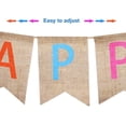 thumbnail image 3 of Banderines de arpillera CHAO 13 piezas con texto Happy Birthday Decoración para fiestas, 3 of 5