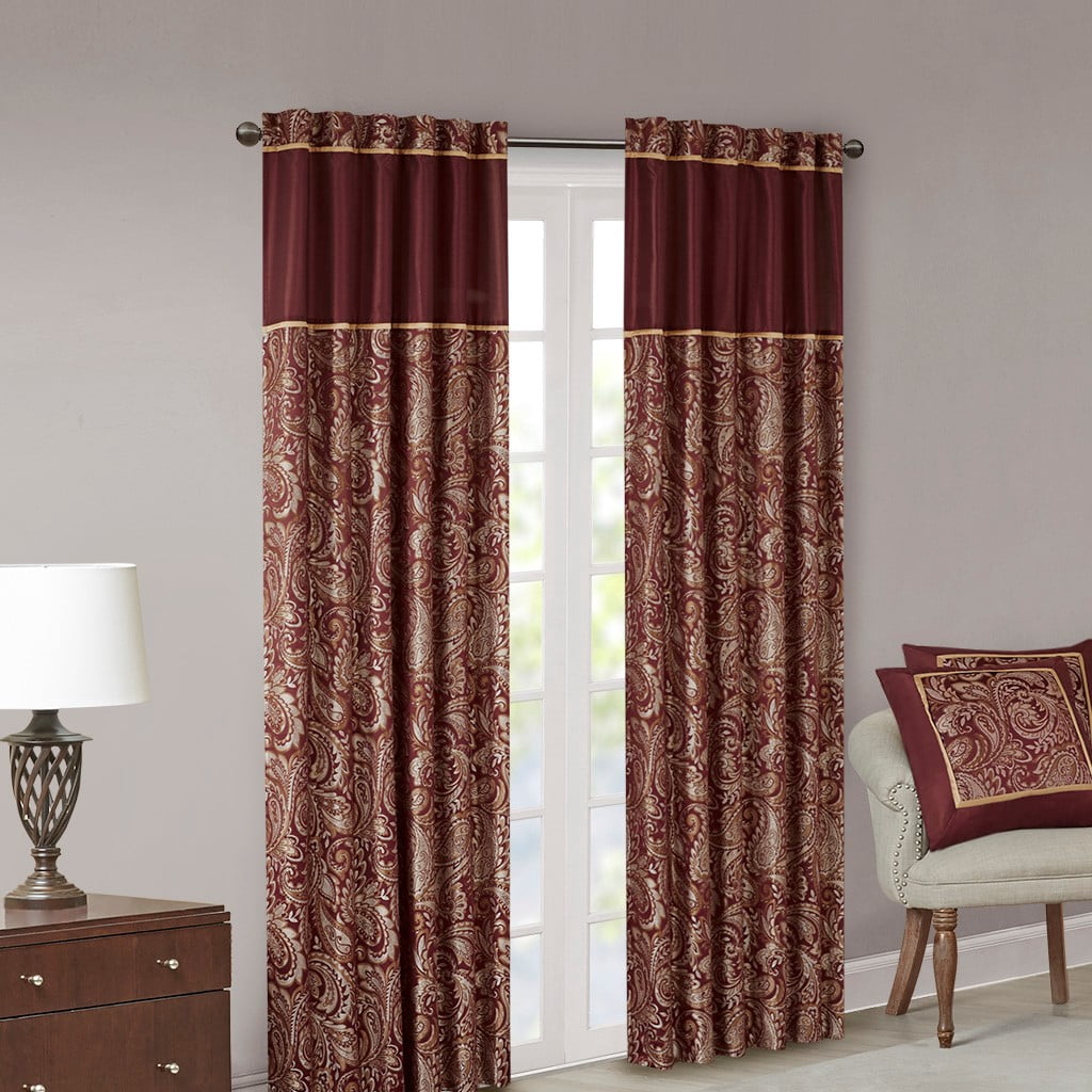 MAYEERTY Jacquard Curtain Panel Pair - 2 Pcs Window Panels