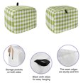thumbnail image 5 of Toaster Cover 2 Slice, Green Plaid Dustproof Bakeware Oven Protector with Top Hook, Gradient Geometric Buffalo White Checkered Waterproof Small Kitchen Appliance Toasters Dust Cover, 12"x7.5"x8", 5 of 9