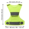 thumbnail image 3 of TOPTIE Reflective Vests Running Gear, High Visibility Safe Vest with 2 Reflective Bands and 1 Bag-Neon Yellow, 3 of 6