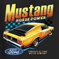 thumbnail image 6 of Wild Bobby, Ford Yellow Mustang Horsepower Cars and Trucks Women Racerback Tank Top, Black, Small, 6 of 6