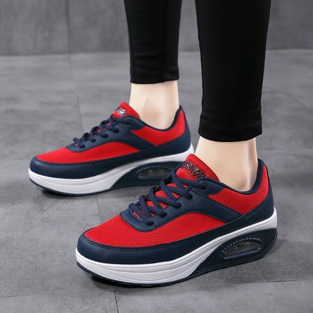 

YTJX Fashion Women Outdoor Mesh Lace-Up Sports Shoes Runing Breathable Shoes Sneakers